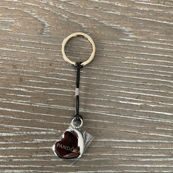 Pandora Clasp Bangle Bracelet in Sterling Silver and Heart Charm, Size L - Picture 3 of 3